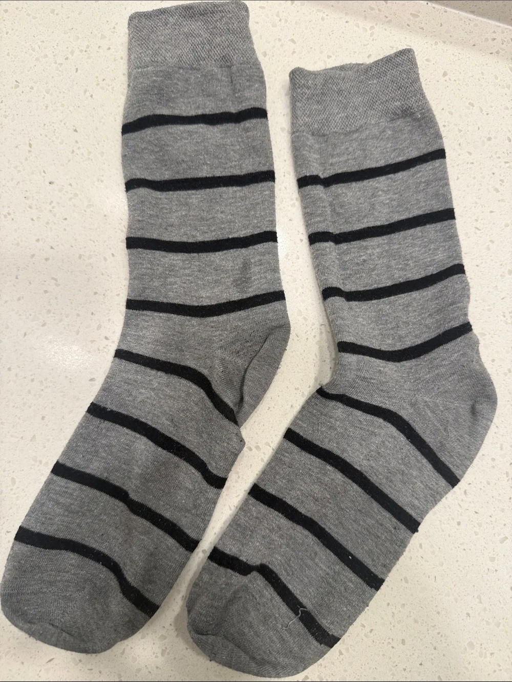 Men's GAP Grey Crew Socks with Black Stripes